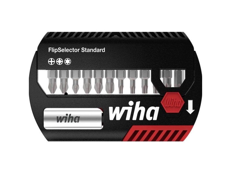 Wiha Flipselector 39060 Bit-Set 15Teilig Kreuzschlitz Phillips, Kreuzschlitz Pozidriv, Torx