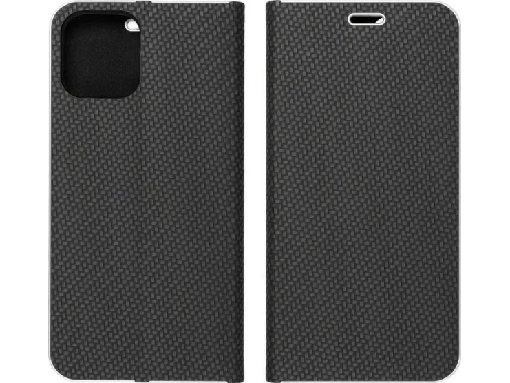 Forcell Luna Book Carbon Hölster För Xiaomi Redmi Note 11 Pro / 11 Pro 5g Svart