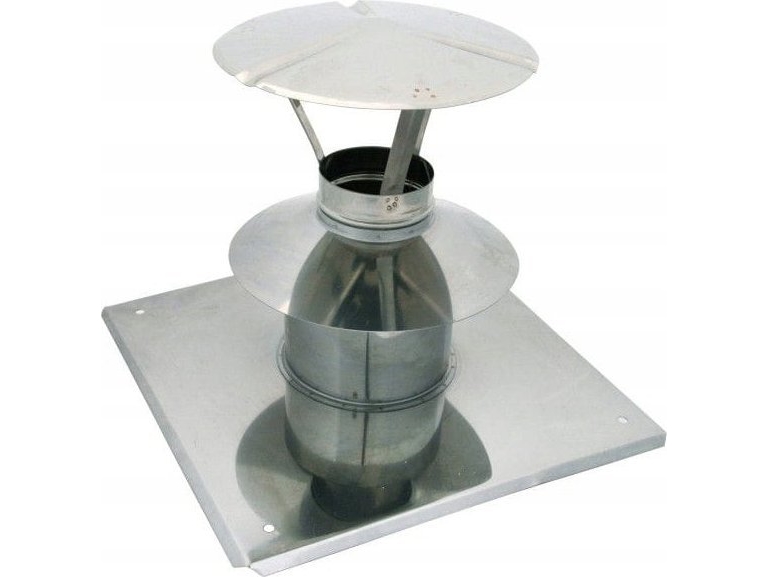 Spiroflex 60/100 Turbo Air Vent With A Roof Plate //Rsk.Sx-Tdnv60/100Wpd