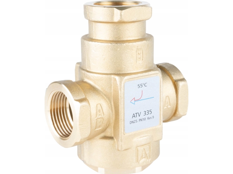 Afriso ATV 335 temperature valve, DN25, Rp1 , kvs 9, 55 ° C