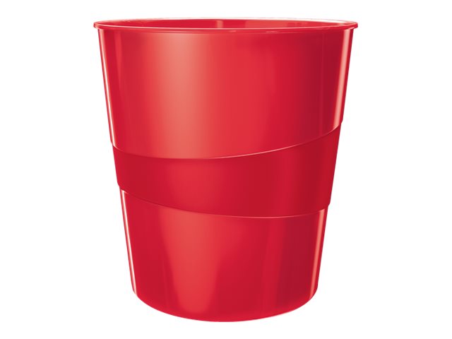 Leitz Wow - Abfallbehälter - 15 L - Griff - Polypropylen (Pp) - Rot