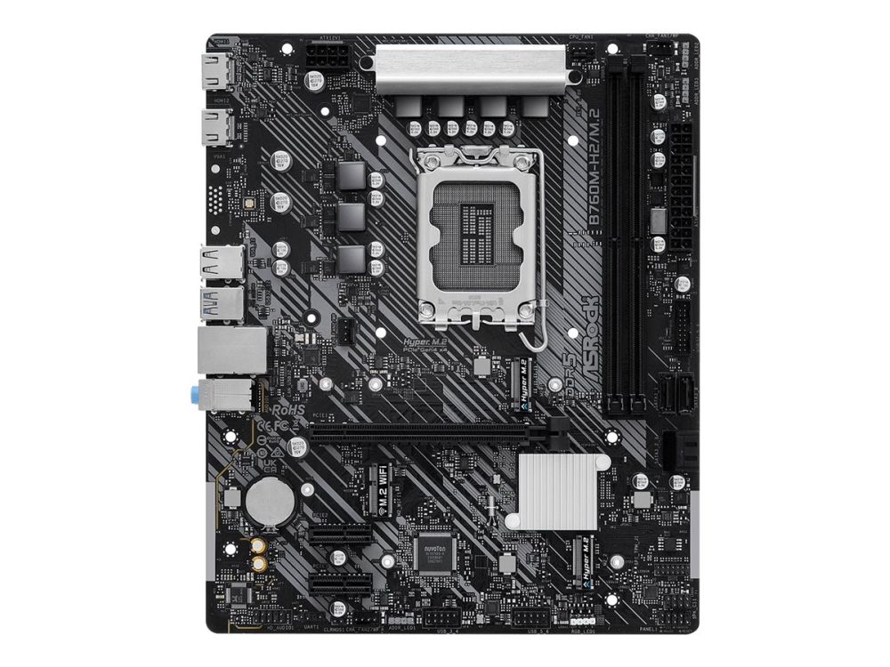 Asrock B760m-H2/M.2 - Motherboard - Micro-Atx - Lga1700 Sockel - B760 Chipsatz - Usb 3.2 Gen 1 - 2.5 Gigabit Lan - Onboard-Grafik (Cpu Erforderlich)
