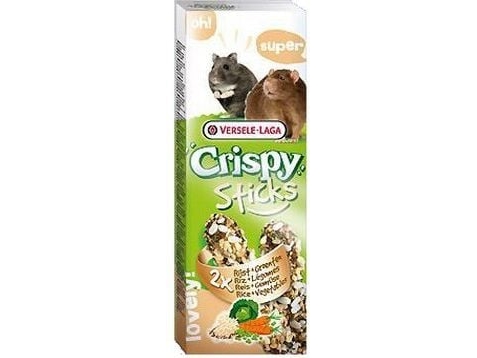 Versele-Laga Sticks Hamsters-Rats Rice & Vegetables, Snack, 110 G, Meerschweinchen, Hamster, Maus, Vitamin D3, Vitamin E, Cereals (1.5%, Roasted Rice