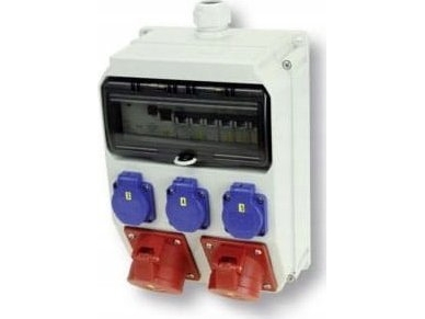 Pce Verteiler Adamów 32A/5P 16A/5Pxc16 3Xgsx3xc16 Fi40/4/0,03 Ip44 9036510W
