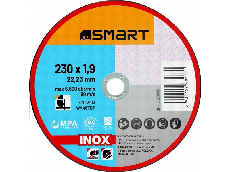 Smart365 Trennscheibe Für Edelstahl/Metall 230X1,9 Mm [25 Stk]