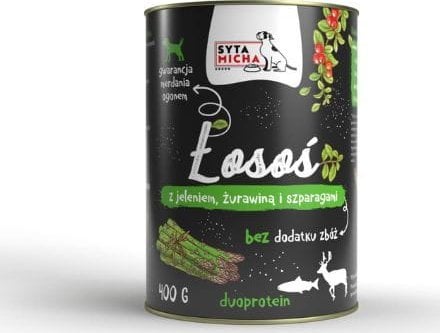 Syta Micha Lachs Mit Hirsch, Preiselbeeren Und Spargel - Nassfutter Für Hunde - 400G