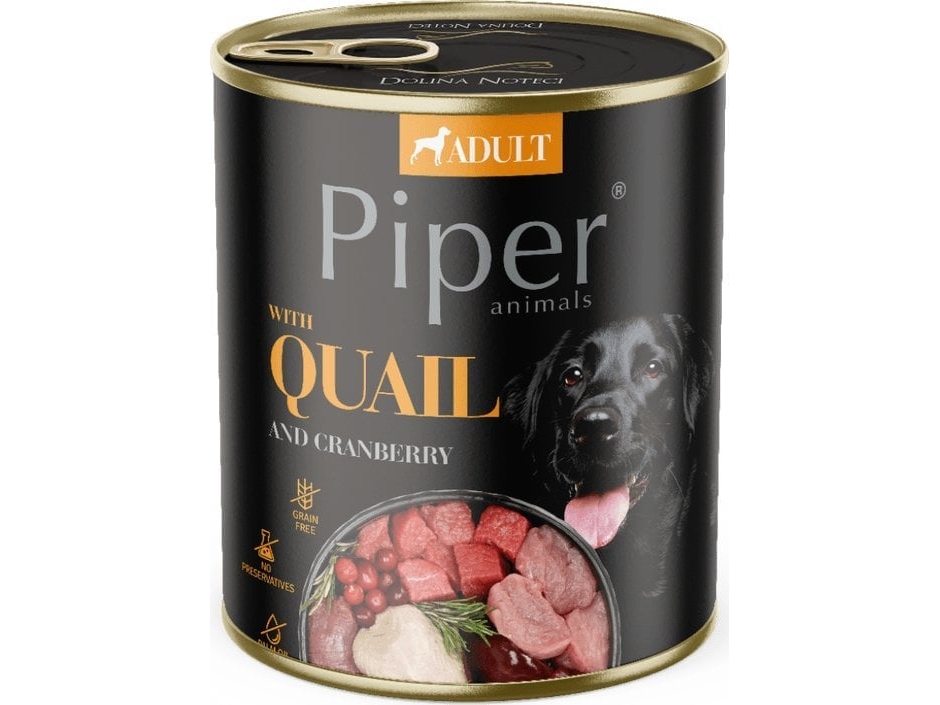 DOLINA NOTECI Piper Animals with quail - koiran märkäruoka - 800g