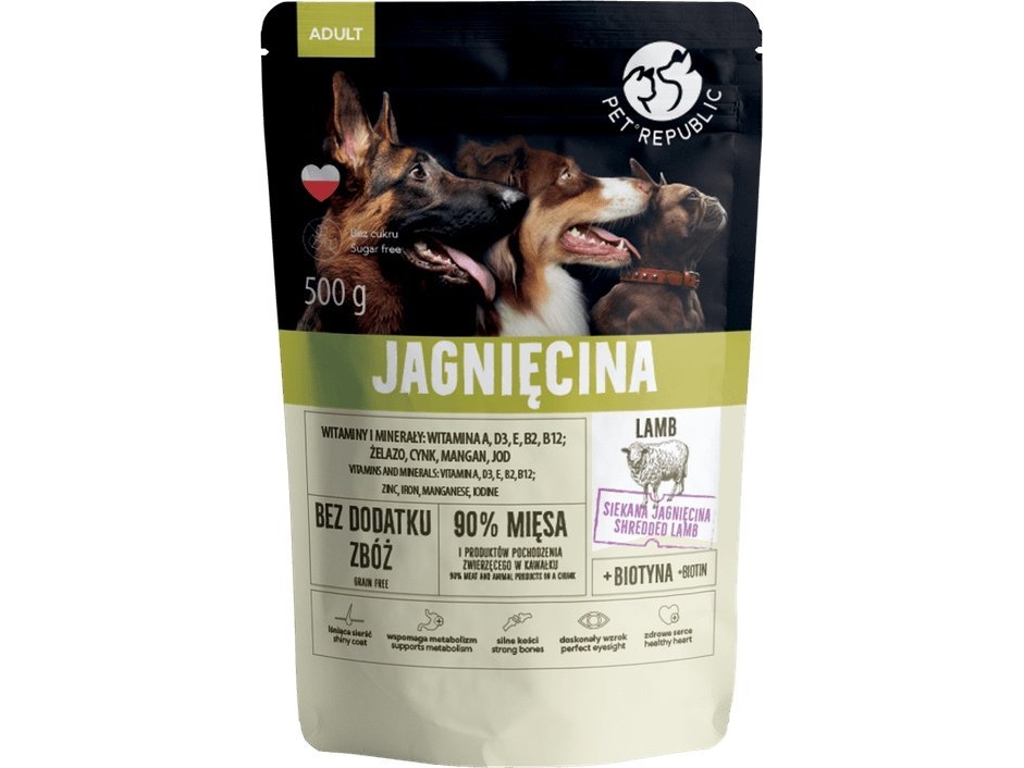 Pet Republic Petrepublic Hundefutter Mit Fein Gehacktem Lammfleisch In Sauce 500G
