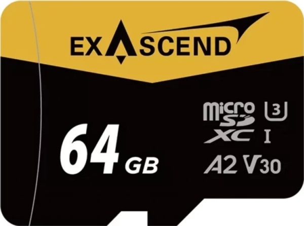 Karta Exascend Catalyst Microsdxc 64 Gb Uhs-I/U3 A2 V30 (Ex64gusdu1-Ad)