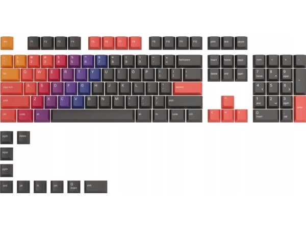 Glorious Gpbt Keycaps 114 Pbt Keycaps Ansi Amerikansk Layout Celestial Fire