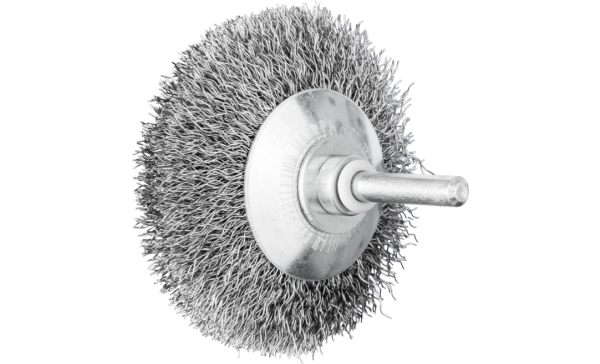 Pferd Bevel Brushes Crimped Shank-Mounted, Stål