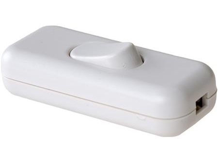 FIX-PRO Genomströmningsbrytare vit utan jord 4A 250V, termoplast, med skruvplintar | Lauritz Knudsen - LK FUGA - Strömbrytare & Kontaktdon | GameStuff