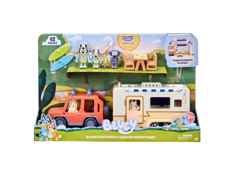Produktfoto för Bluey Family cruiser & Caravan playset