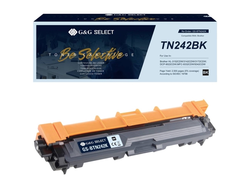 G&G Tonere Erstatter Brother Tn-242Bk Kompatibel Sort Tn-242Bk Gs-Btn242k