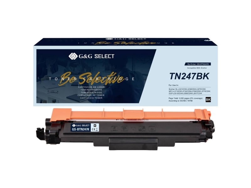 G&G Tonere Erstatter Brother Tn-247Bk Kompatibel Sort Tn-247Bk Gs-Btn247k