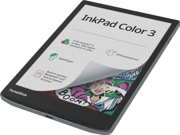 PocketBook InkPad Color 3 - eBook-läsare - Linux 4.9.56 - 32 GB - 7.8 16 grå nivåer (4-bit) E Ink Kaleido 3 - pekskärm - Bluetooth, Wi-Fi - stormigt hav | TV, Ljud & Bild - Bärbart ljud & Bild - Läsplattor | GameStuff