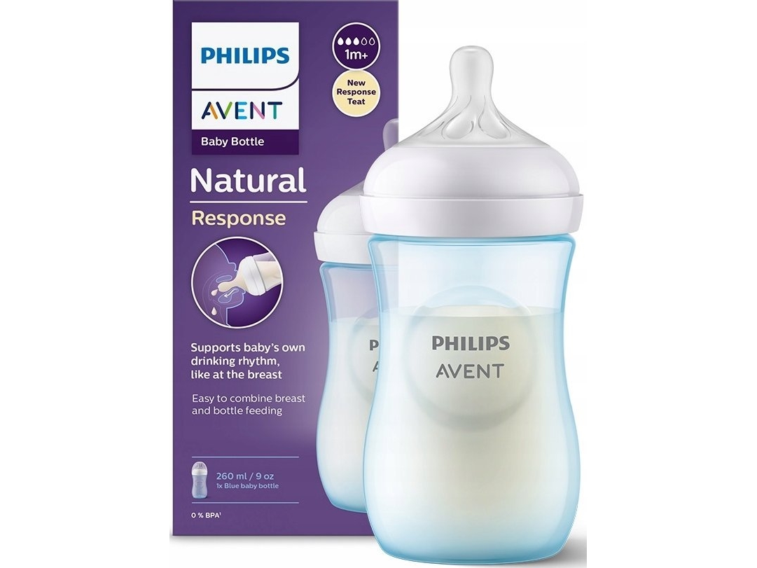 Avent AVENT SCY903/21-RESPONSIVE NATURAL 260ML BLOTT BLUE sininen