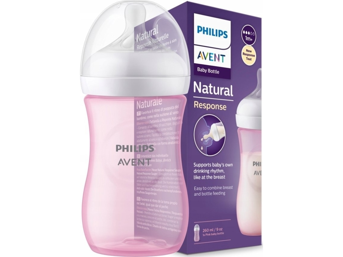 Avent responsiv Natural Response-flaske 260 ml, pink