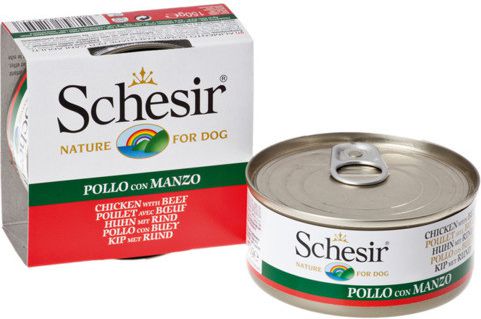 Schesir In Gelee Huhn Mit Rindfleisch - Nassfutter Für Hunde - 150 G