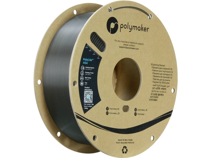 Polymaker Pf01046 Dark Gray Green Filament Asa Vejrbestandig, Varmebestandig, Uv-Bestandig 1.75 Mm 1000 G Grå 1 Stk