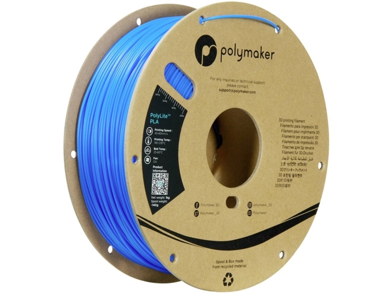 Polymaker PA02064 Filament PLA-plast hög styvhet, hög draghållfasthet 1,75 mm 1000 g Azure PolyLite™ 1 st | Skrivare - Bläck, toner & förbrukningsvaror - 3D-förbrukningsvaror | GameStuff