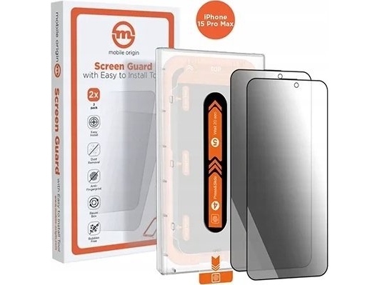 Mobile Origin Privacy-Screen-Schutz Für Iphone 15 Pro Max Mit Einfachem Applikator, 2Er-Pack