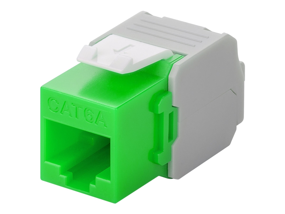 goobay - Modulaariset sisäkkeet - CAT 6a - UTP - RJ-45 - valkoinen, vihreä