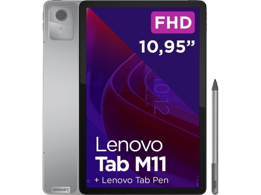 Lenovo Tab M11 27 9 Cm 11  " 1920 X 1200 Pixlar 128 Gb 4 Gb Android 13 Grå