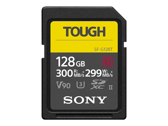 Sony Sf-G Serie Tough Sf-G128t - Flashhukommelseskort - 128 Gb - Video Klasse V90 / Uhs-Ii U3 / Class10 - Sdxc Uhs-Ii