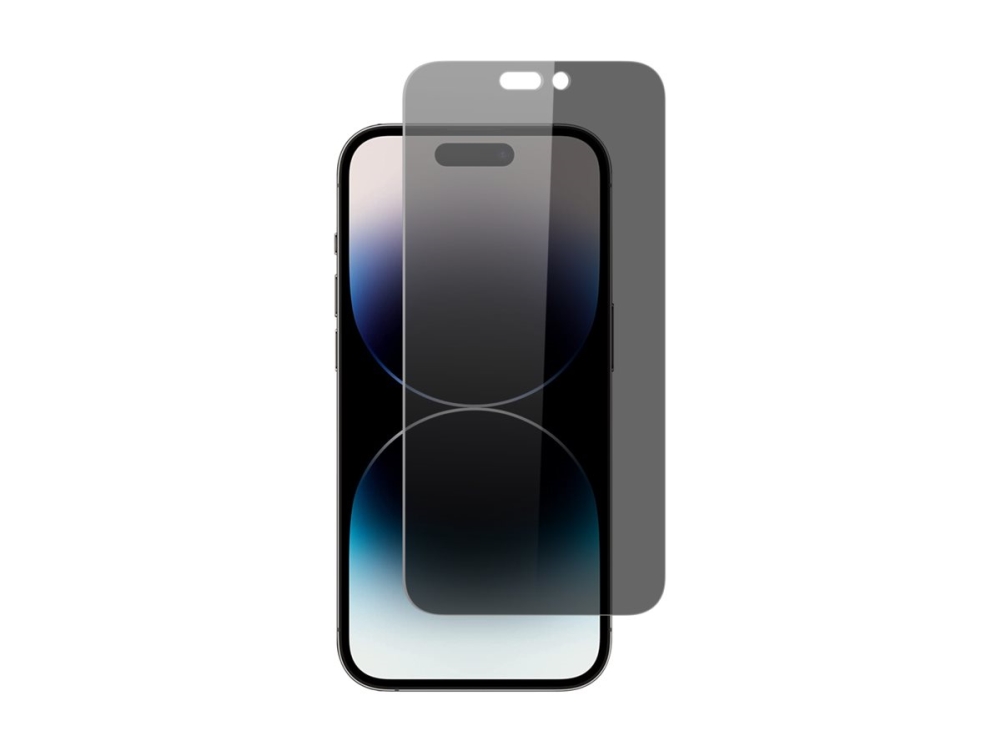 Screenor Privacy 360 - Skærmbeskytter for mobiltelefon - glas - rammefarve sort - for Apple iPhone 15, 16