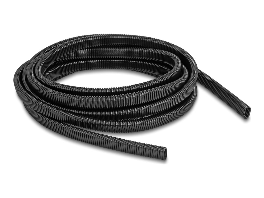 Delock - Kabelrør - Plastik, Oval Form, Fleksibel, 13,6 X 6,3 Mm - Sort - 5 M