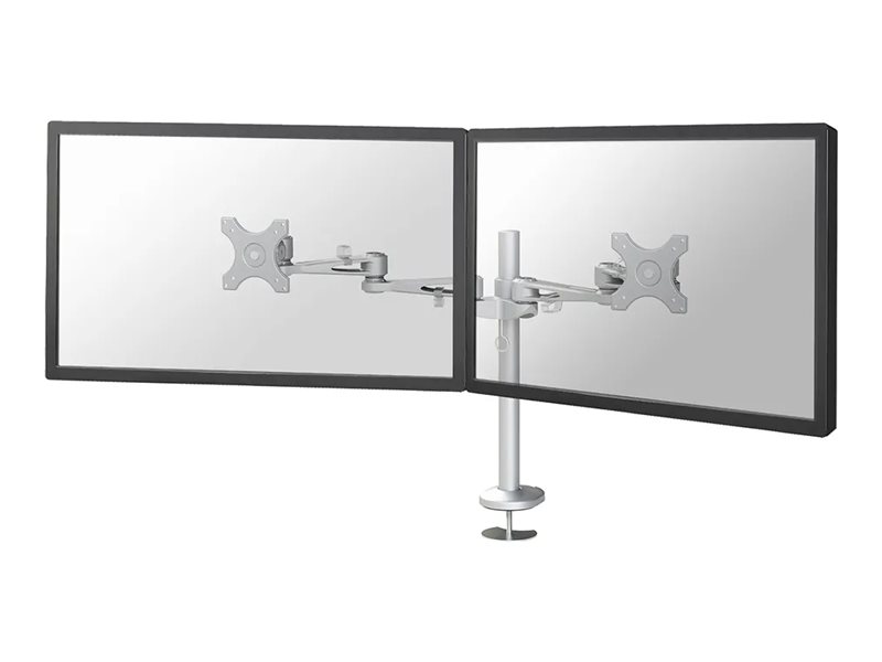 Neomounts FPMA-D935DG - Monteringssæt - fuld bevægelse - for 2 LCD displays - sølv - skærmstørrelse: 10-27 - øje, skrivebordsmonterbar