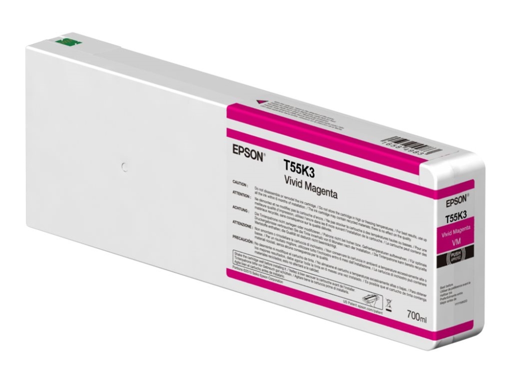 Epson T55k3 - 700 Ml - Levende Rød - Original - Blækpatron - For Surecolor Sc-P6000, Sc-P7000, Sc-P7000v, Sc-P8000, Sc-P9000, Sc-P9000v