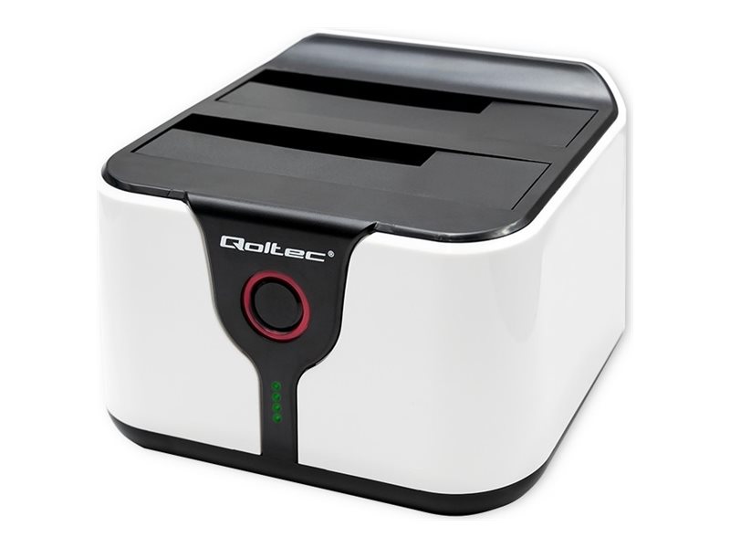 Qoltec Hdd-Dockingstation Für 2,5" 3,5" Ssds | Sataiii | Usb 3.0 | Super Speed 5Gb/S | Mit Offline-Cloning-Funktion