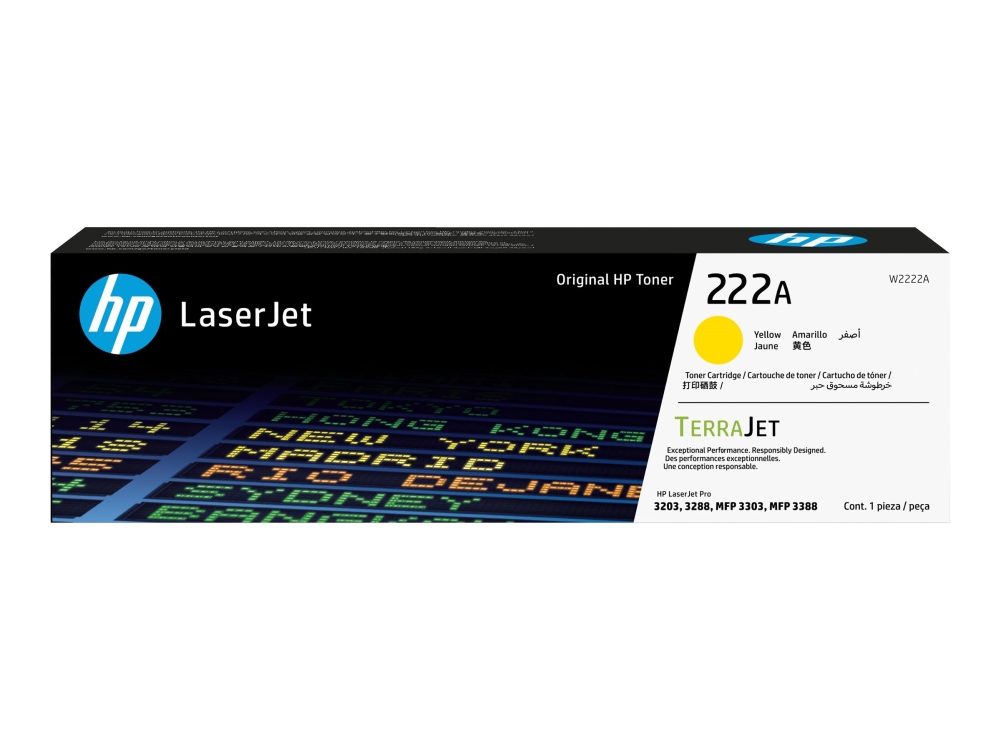 Hp 222A Yellow Original Laserjet Toner Cartridge, 1200 Pages, Yellow, 1 Pc(S)
