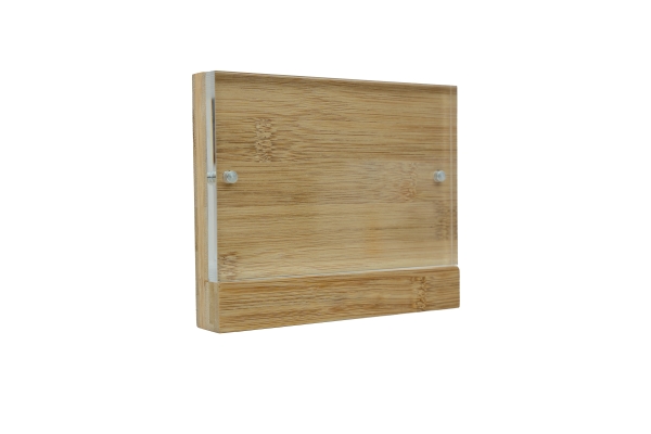 Peleman Fotohalter (10X15 Cm) Bambus/Acryl-Panel Mit Magnetischem Verschluss