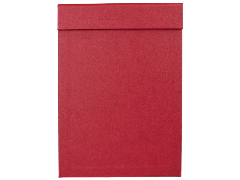 Classic A4 Menu Clipboard Med Magnet Clip, Rød