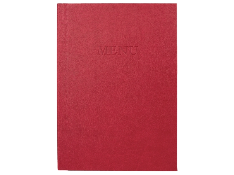 Classic A4 Menu Hårdt Omslag Med Klemryg, Rød