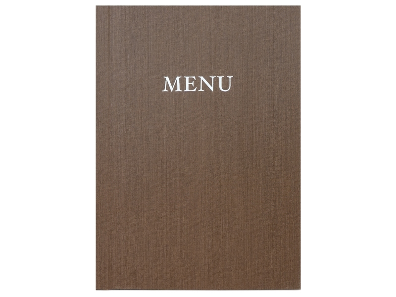 Modern A4 Menu Hårdt Omslag Med Klemryg, Marron