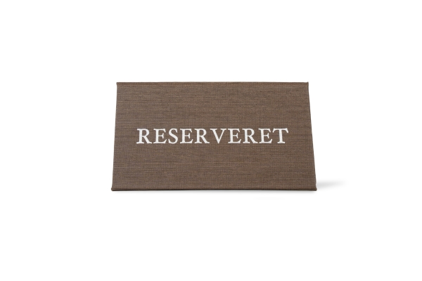Modern Reserviert (Dk) Tischschild Braun
