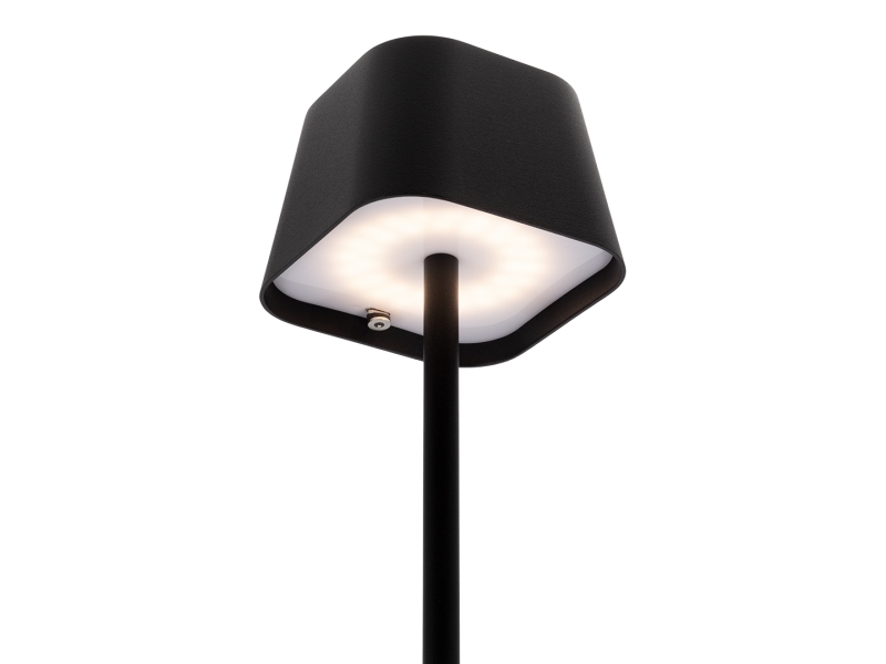 Securit® LED bordlampe GEORGINA, inkl. lynkoblings-ladekabel, sort