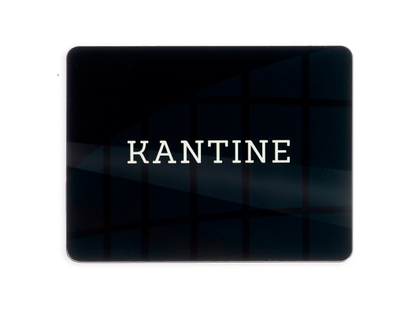 Skilt "Kantine" 12X9 Cm Aluminium, Sort