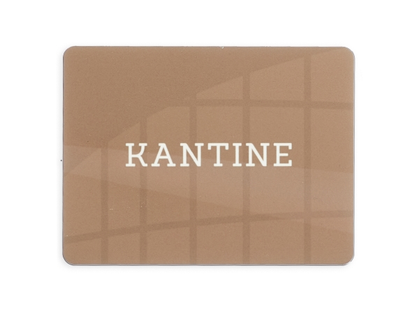 Schild "Kantine" 12×9 Cm Aluminium, Caffe Latte