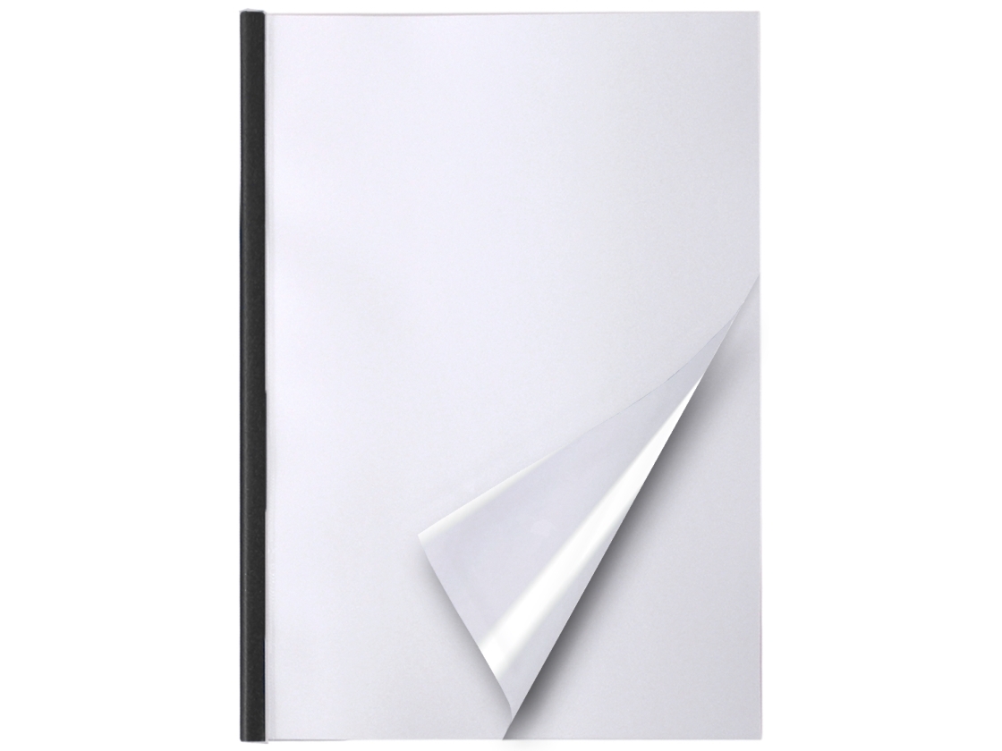 Buchschutzhülle A4p Crystal Flex 61-80 Blatt Schwarz