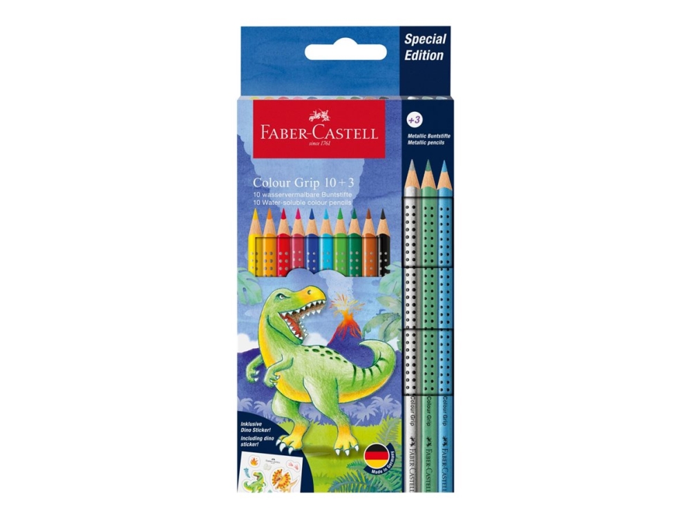 Faber-Castell Colour GRIP Special Edition - Färgpenna - t-rex - olika klara färger (paket om 13) | Skrivredskap - Blyertspennor & pencils - Blyertspennor | GameStuff