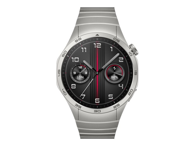 Huawei Watch Gt 4 46 Mm Rostfritt Stål Smart Klocka Med Rem Handledsstorlek: 140 210 Mm Display 1.43  " Nfc Bluetooth 48 G Grå