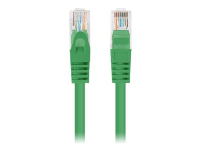 Lanberg - Patchkabel - Rj-45 (Han) Til Rj-45 (Han) - 1 M - 4.8 Mm - Utp - Cat 5E - Formet, Rund, Knastfri, Strenget - Grøn, Ral 6024 (Pakke Med 10)