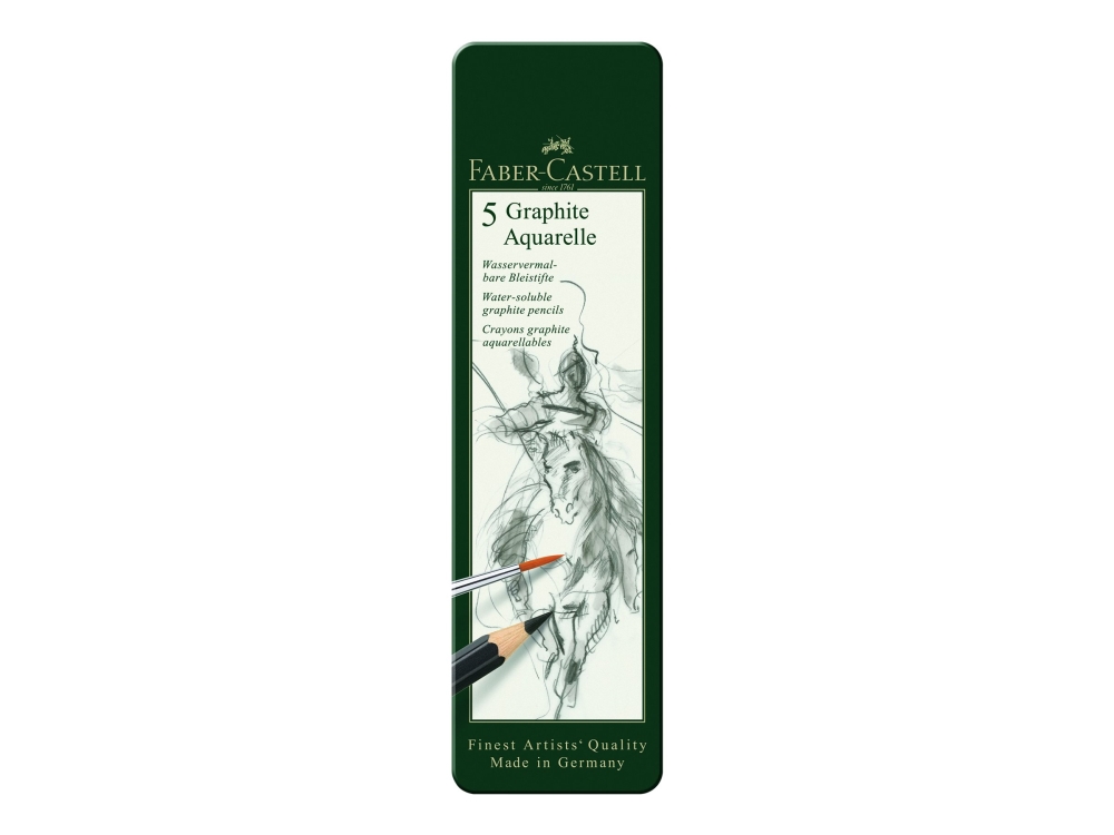 Faber-Castell Graphite Aquarelle Pencils 5 Stykker Faber-Castell Metal Packaging (117805 Fc)