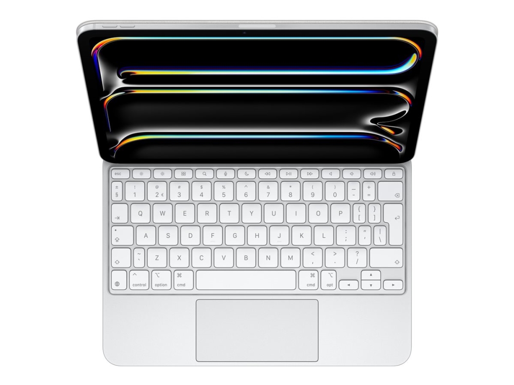 Apple Magic Keyboard - Tangentbord och foliefodral - med pekdyna - bakgrundsbelyst - Apple Smart connector - QWERTY - holländsk - vit | Datorer & Surfplattor - Datorer - tillbehör - Tangentbord | GameStuff
