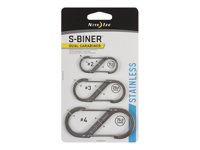 Nite Ize S-Biner Dual Carabiner Combo - Karabinerklemmesæt - Rustfri